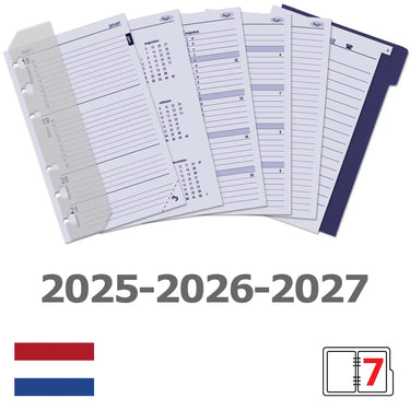 6327-25-26-27 150 x 95 mm Senior Planificateur Organizer Insère le jeu complet NL 2025 2026 2027